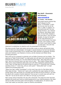 Max Wolff BluesBlast Magazine Placemaker review